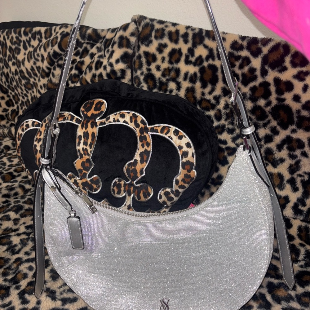 Victoria's Secret Silver Glitter Clutch